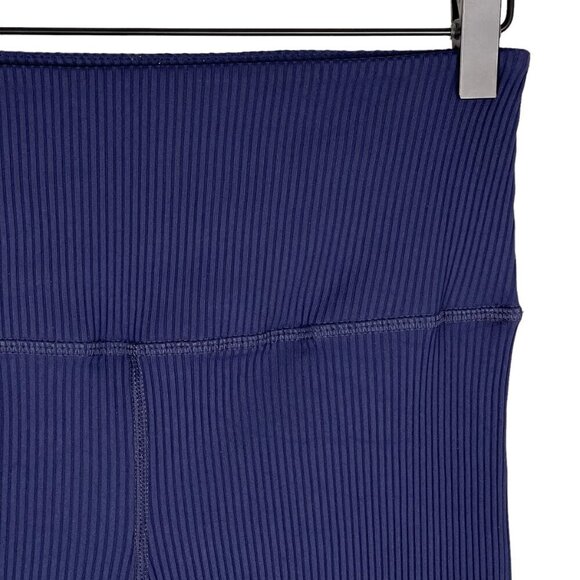 Carbon 38 Leggings Medium Ribbed 7/8 High Rise Smoothing Contour Gym Workout - Picture 8 of 10